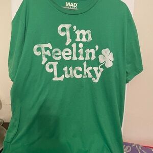MAD Engine Green Tee with White Print
